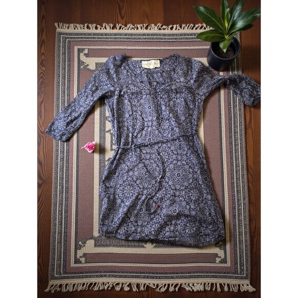 Boho Floral Tunic Dress L.O.G.G. by H&M – Blue Paisley Print – Size 8 - Picture 5 of 11